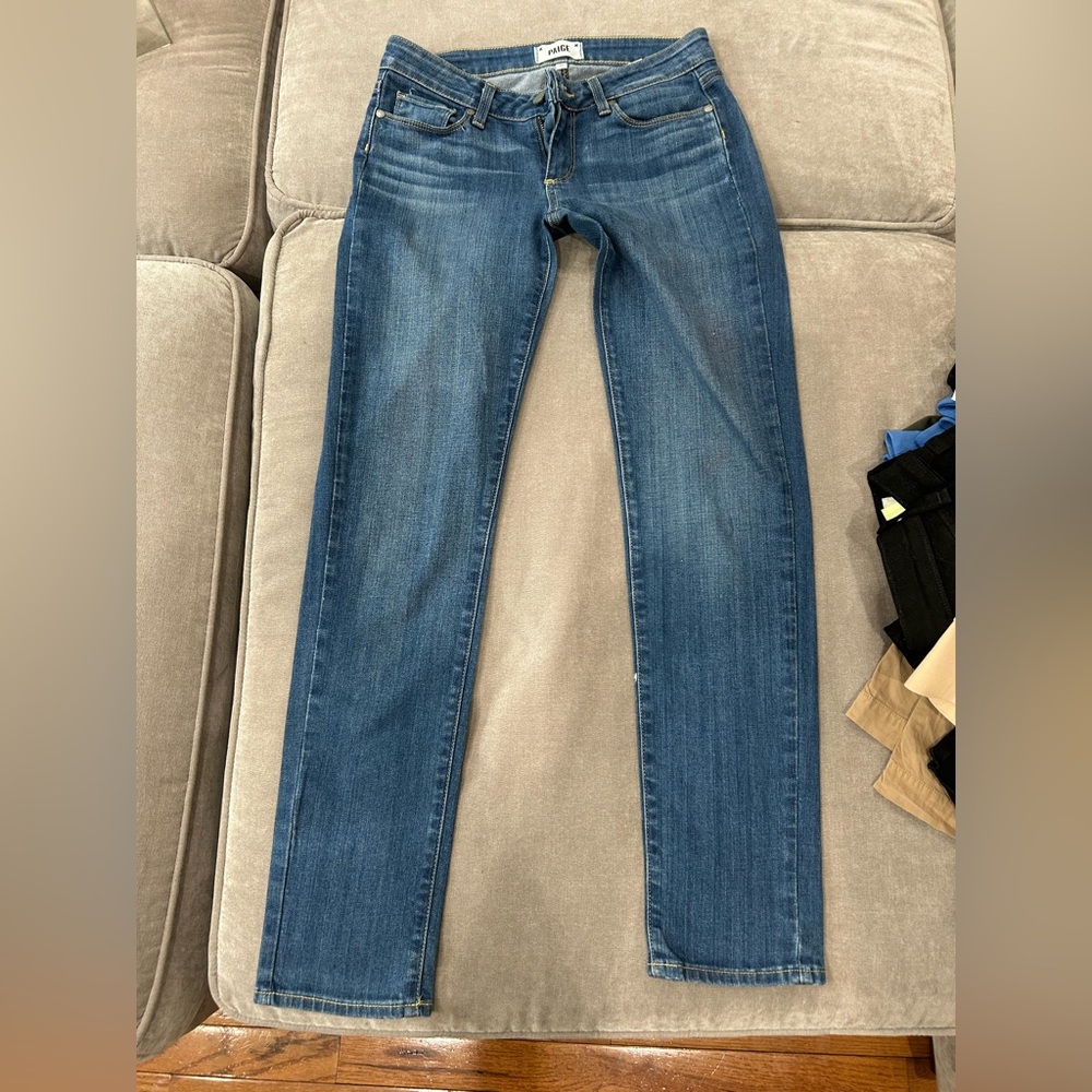 PAIGE Dark Blue Skinny Jeans